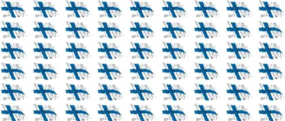 Produktbild von Mini Aufkleber Set - Pack wehend - 20x12mm - selbstklebender Sticker - Fahne - Finnland - Flagge / Banner / Standarte fürs Auto, Büro, zu Hause und die Schule - 54 Stück