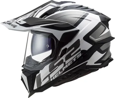 Immagine prodotto di Casco moto LS2 MX701 EXPLORER nero e bianco XXL per una guida sicura