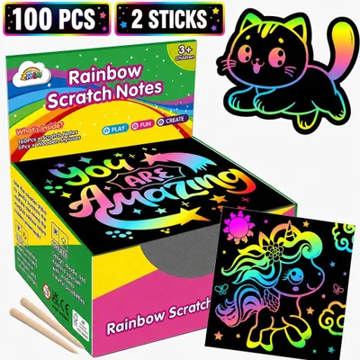 Carta da grattare, superficie arcobaleno olografica - ScratchPad
