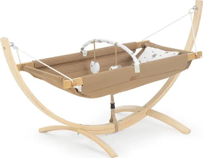 Produktbild von Evila Originals, Baby Hammock - Brown, Kinderbetten, Babyhängematte, Braun, Buche, 147 x 66 x 62 cm