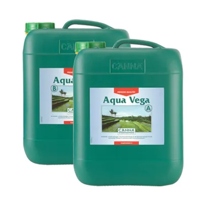 Produktbild von CANNA Aqua Vega A und B, je 10 l | Wachstumsdünger für Hydroponik-Systeme