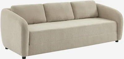 Immagine prodotto di sweeek - Divano letto a 3 posti Rivestimento in ciniglia - Grigio chiaro