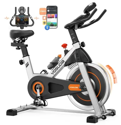 Produktbild von Heimtrainer - EB1 Indoor Cycling Bike - Magnetbremse - Bluetooth App-Anbindung - LCD-Display - Tablet-Halterung - Höhenverstellbar - Leiser Betrieb für Zuhause