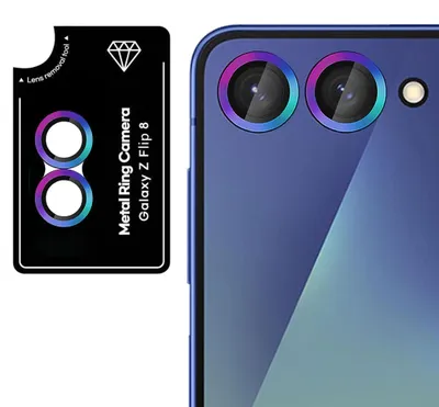 Obrázok produktu pre Ochranné sklo na fotoaparát pre Samsung Galaxy Z Flip8 5G, 9H tvrdené sklo, farebné