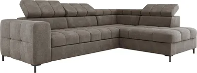Produktbild von Modernes PABLO Ecksofa 279x201 cm, Schlafsofa Mit Verstellbaren Kopfstützen, Bettkasten, Stabilen Metallfüßen, Hochwertiger VOGUE-Stoff In Verschiedenen Farben Rechts Layout, Farbe BEIGE