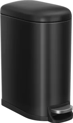 Produktbild von SONGMICS Kosmetikeimer, 10 Liter, Mülleimer Bad, mit Deckel, Tretmülleimer, Abfalleimer klein, schmal für kleine Räume