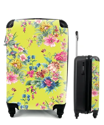 Produktbild von MuchoWow® Koffer Handgepäck Trolley Rollkoffer Kleine Reisekoffer mit 4 Rollen - Blumen - Pastell - Farben - Cabin Size < 55x40x23 cm & 55x40x20 cm - Fotokoffer - Kabinenkoffer - Boardgepäck - Reise-Box - Reisekoffer - Reisegepäck - Koffer mit Bild - Trolley für Kinder