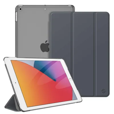 Produktbild von Fintie Hülle für iPad 10.2 Zoll (9. / 8. / 7. Generation, Modell 2021/2020/ 2019) - Ultradünn Schutzhülle mit transparenter Rückseite Abdeckung Cover mit Auto Schlaf/Wach, Himmelgrau