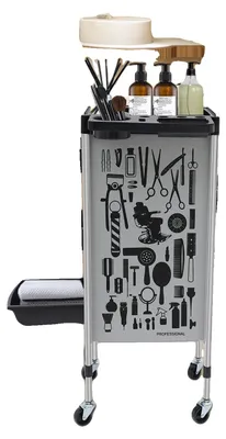 Image de Meuble de rangement, 5 tiroirs, étagère supérieure rabattable, noir