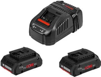 Zdjęcie produktu dla Zestaw startowy Bosch 18V z 2x akumulatorem ProCORE 4.0Ah + ładowarka GAL 1880 CV ( 1600A016GF )
