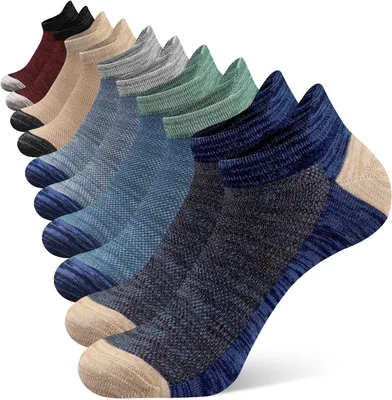 Produktbild von Sportsocken Herren Damen, Antirutsch, Baumwolle, Atmungsaktiv, Größe 39-42, 43-46, 5 Paar