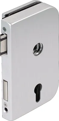 Image de Serrure de porte en verre OFFICE Junior LM argent éloxé.PZ DIN droite.DORMAKABA