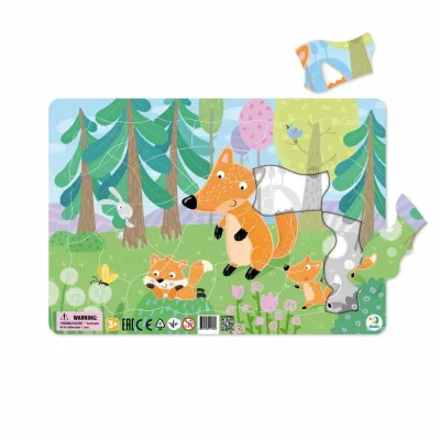 Obrázek produktu pro DoDo Puzzle s podložkou - Lišky 21 dílků