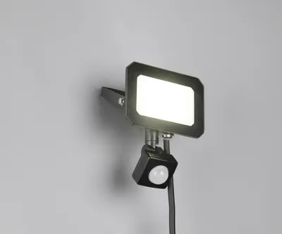 Produktbild von LED Fluter zur Fassadenbeleuchtung, Strahler mit Bewegungsmelder, 20Watt Schwarz