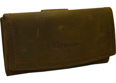 Produktbild von Hunter Leder Buisness Damen Geldbörse Vintage Nubukleder Hand Made mit RFID Schutz
