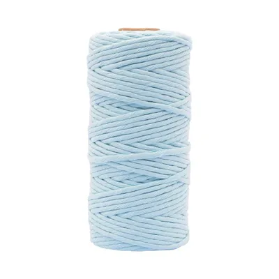 Produktbild von Vaessen Creative Makramee Garn Hellblau, 3mm x 100 m, 100% Baumwolle, in Verschiedenen Farben Verfügbar, DIY, Basteln von Dekoration Wie Blumenampel,