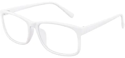 Immagine prodotto di Occhiali da vista "Brille ohne Stärke" unisex, modello nerd, colore bianco opaco, con protezione UV400, inclusi custodia e panno