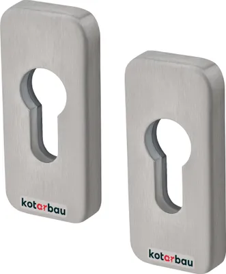 Produktbild von KOTARBAU® 2 St. Schlüsselloch Abdeckung 74x34 mm Edelstahl Rosette Türschloss Abdeckung Tür Zylinderrosette Schutzrosette Türrosette Sicherheitsschild Schutzrosetten für Schließzylinder Schlossrosette