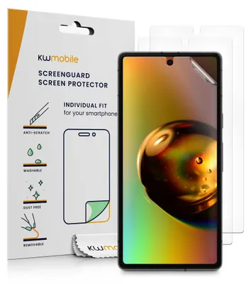 Produktbild von kwmobile 3x Displayschutzfolie kompatibel mit Google Pixel 7a Folie - klare Schutzfolien Set in transparent