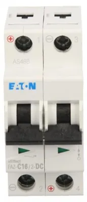 Immagine prodotto di Interruttore 2P C 16A 15kA DC FAZ C16/2-DC 279140