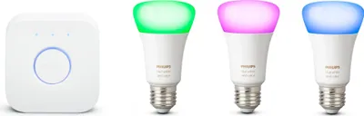 Obrázek produktu pro Philips Hue White and Color ambiance Základní sada, patice E27, Souprava chytrého osvětlení, Bluetooth/Zigbee, Bílá, LED, E27, A60