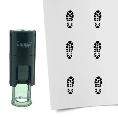Produktbild von CombiCraft Selbstfärbender Stempel 'Schuhabdruck' in der Farbe Schwarz, Ø10mm