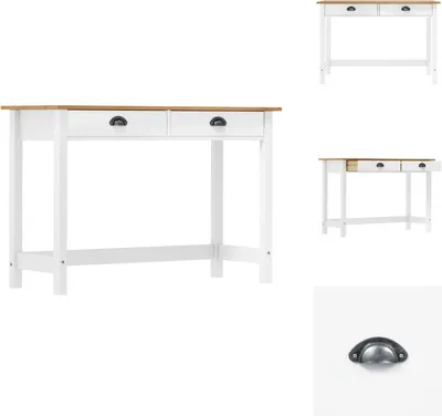 Obrázok produktu pre vidaXL Konzolový stolík Hill s 2 zásuvkami 110x45x74 cm borovicové drevo - Príručné stolíky