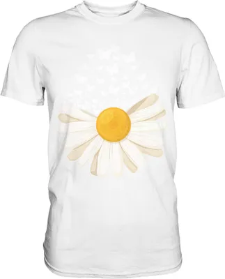 Produktbild von Gänseblume Schmetterlinge T-Shirt – White / M
