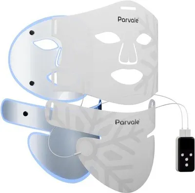 Produktbild von LED-Gesichtsmaske ICE Duo Pro mit 552 LEDs, 4 Lichtmodi, LCD-Display, Weiß – Innovative Kühlung für Gesicht und Hals – Hautpflege für zu Hause