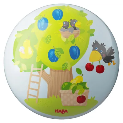 Produktbild von HABA Ball Obstgarten – Kinderball ab 2 Jahren mit bunten Früchten – 14 cm Spielb