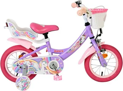 Produktbild von Volare Unicorn Kinderfahrrad - Mädchen - 12 Zoll - Lila