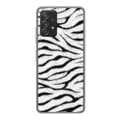 Produktbild von MuchoWow® Handyhülle Schutzhülle Hülle für Samsung galaxy a73 Tiermuster - Zebra - Weiß Silikon Softcase Handy Hülle - Handyhülle