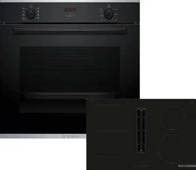 Produktbild von Bosch Einbau-Backofen-Set, HBA234BB3 + PVS811B16E, Einbau-Backofen, Kochfeld mit Dunstabzug (Induktion) HBD436FH84