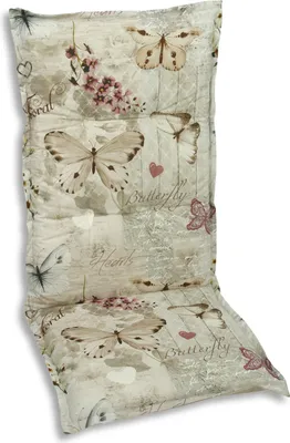 Produktbild von GO-DE Textil, Sessel-Auflage mittel, Schmetterling beige, 19228-25