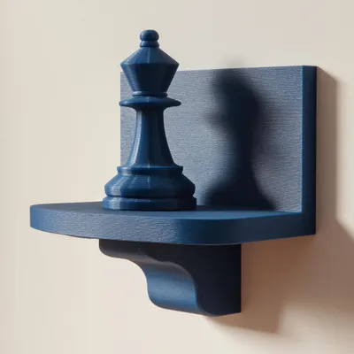 Produktbild von Decords 3D-Wandregal – Schachdamen-Wandregal, 13 cm
