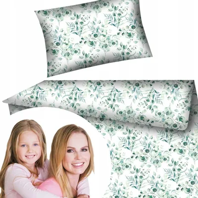 Produktbild von Designpremium Kinder-Bettwäsche-Set Baumwolle Mintgrün 100x135 cm