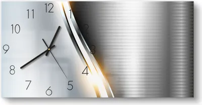 Produktbild von DEQORI Glasuhr 60x30 cm Zahlen 'Elegantes Vektordesign' Wanduhr Glas Uhr Design leise