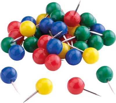 Produktbild von Pinnnadeln, in Blister Farbe blau