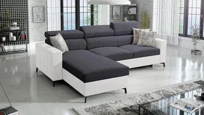 Produktbild von Ecksofa Beth I Mini mit Schlaffunktion und Stauraum für Bettzeug für das Moderne Wohnzimmer
