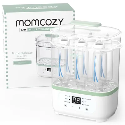 Image de Momcozy BS02 : Stérilisateur à vapeur électrique 3-en-1 pour biberons. Nettoyage à la vapeur
