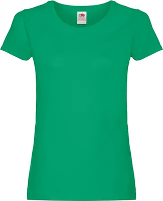 Produktbild von Fruit of the Loom 61-420-0 | Damen Original T Lady-Fit / Belcoro® Garn - Farbe: Kelly Green - Größe: S