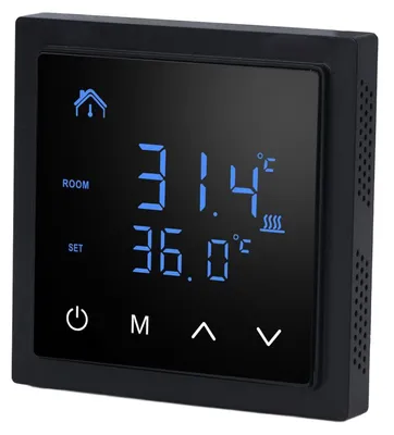 Obrázek produktu pro Termostat pro podlahové topení s elektrickým ohřevem, LED displej, vysoká přesnost, ochrana proti falešným kontaktům, regulátor teploty, 16A, AC85V–250V