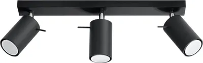 Produktbild von Deckenleuchte RING 3 schwarz 3xGU10 10W Stahl 16x6x45cm Sollux Lighting