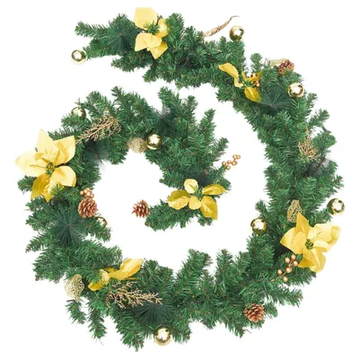 Immagine prodotto di Ghirlanda Natalizia con Luci a LED 2,7 m in PVC Verde