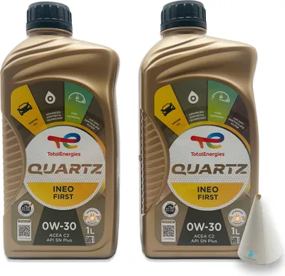 Produktbild von Total Quartz Ineo First 0W-30 | 2 L | B71 2312  B71 2302 | mit Öltrichter