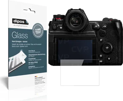 Produktbild von 2x Schutzfolie für Panasonic Lumix DC-S1H - Anti-Shock 9H Folie dipos Glass Kunststoffglas