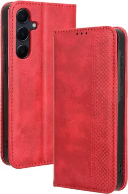Produktbild von Samsung Galaxy A35 Hülle - Coverup Vintage Style Klapphülle - Rot