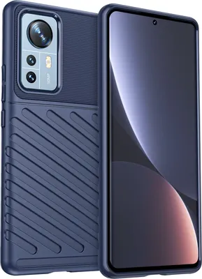 Produktbild von Mobigear Groove  Xiaomi 12 Pro Hülle Flexibles TPU Backcover - Blau