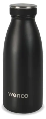 Zdjęcie produktu dla wenco butelka do picia ze stali nierdzewnej 0,35 l / 350 ml izolowana i szczelna do zimnych i gorących napojów