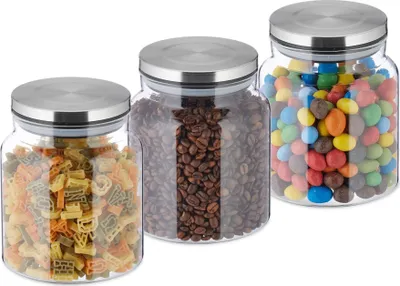 Produktbild von 3er-Set Vorratsgläser mit Deckel 1100 ml